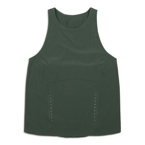 Lululemon Swift Ventilated Racerback Running Tank Top Smoked Spruce color size 4